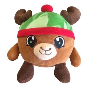 American Greetings Big Head Reindeer Plush Multicolor 7" Stuffed Animal